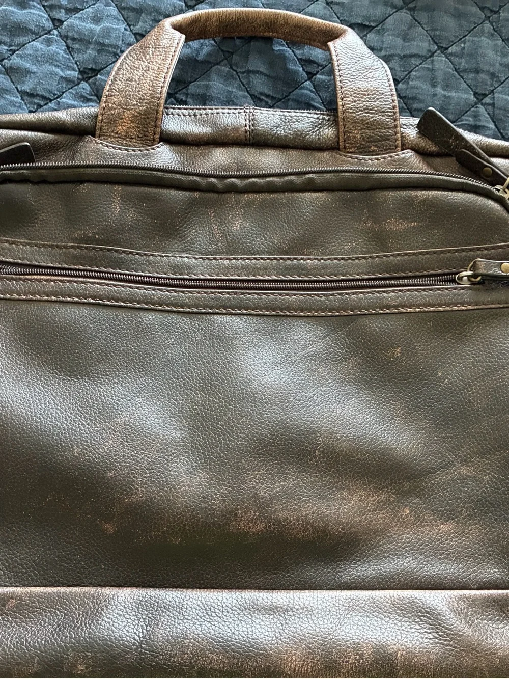 Men's Brown Leather Briefcase - Professional Leather Work Bag